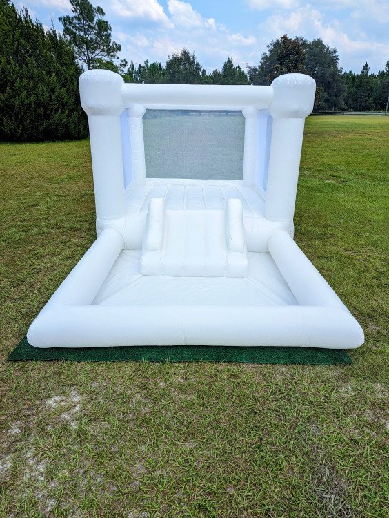 8' White Bounce House